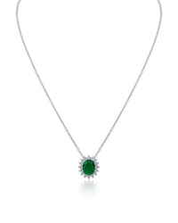 Oval Sapphire Pendant Necklace