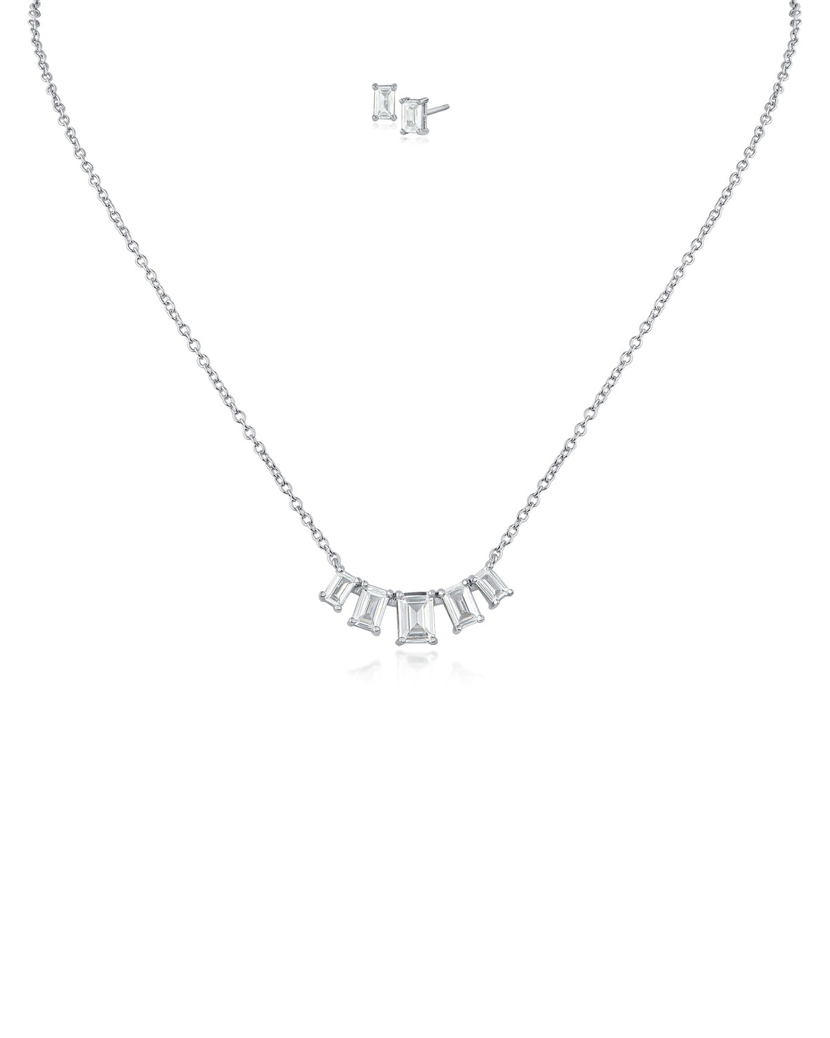 Emerald Pendant and Earring Set