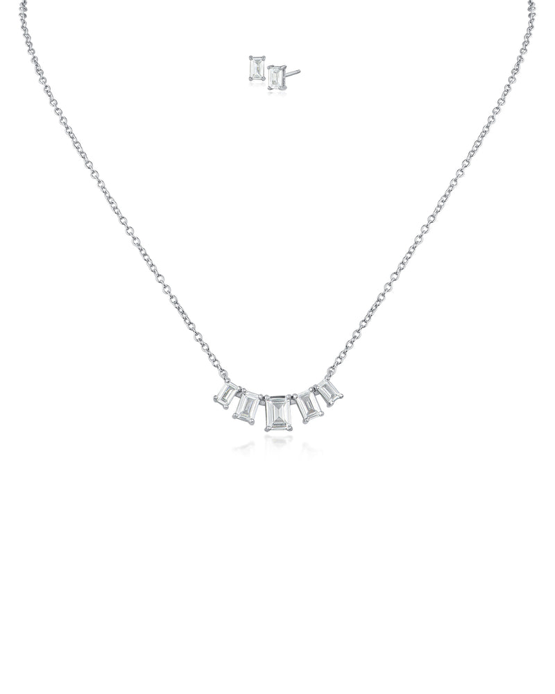 Emerald Pendant and Earring Set