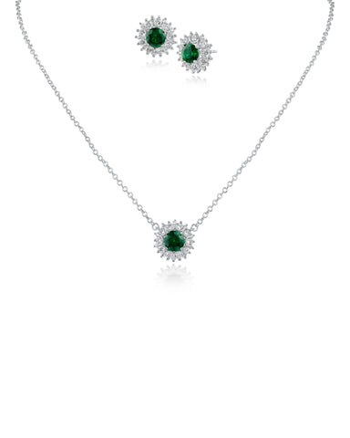 Emerald Center CZ Chain Necklace