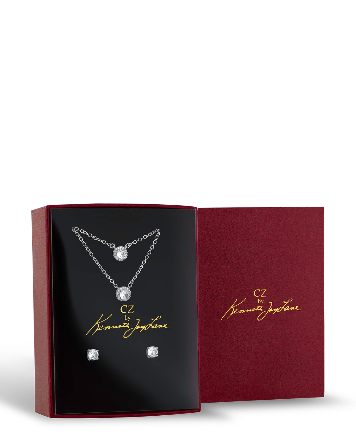 Double Layered Necklace and Stud Set