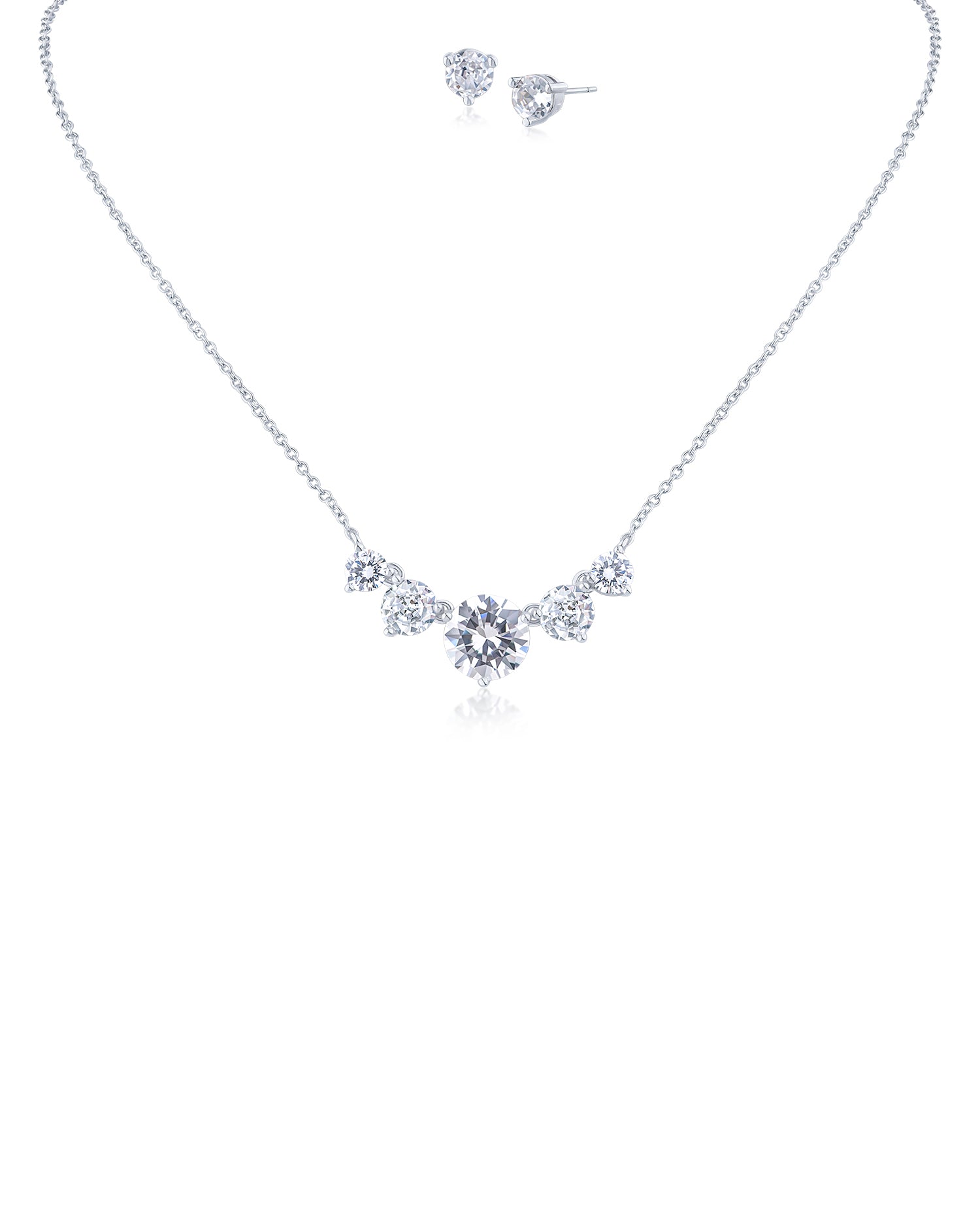 Multi Round Pendant with Matching Stud