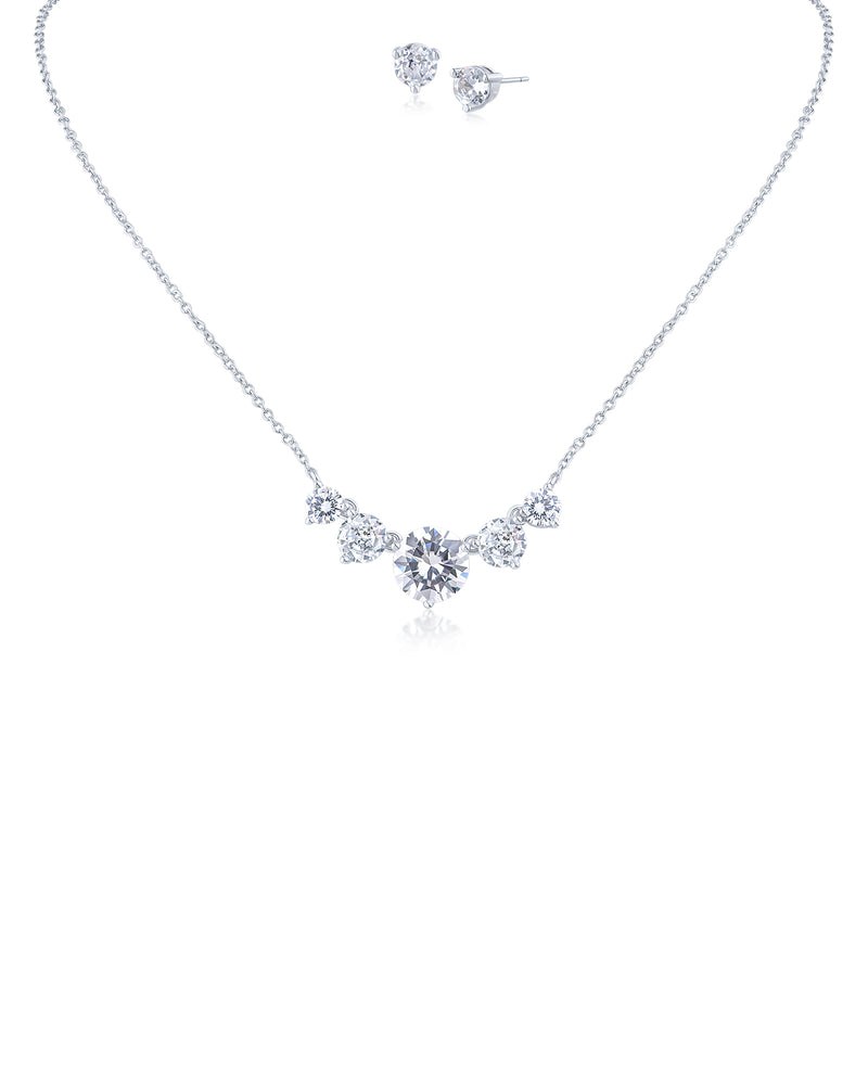 Multi Round Pendant with Matching Stud