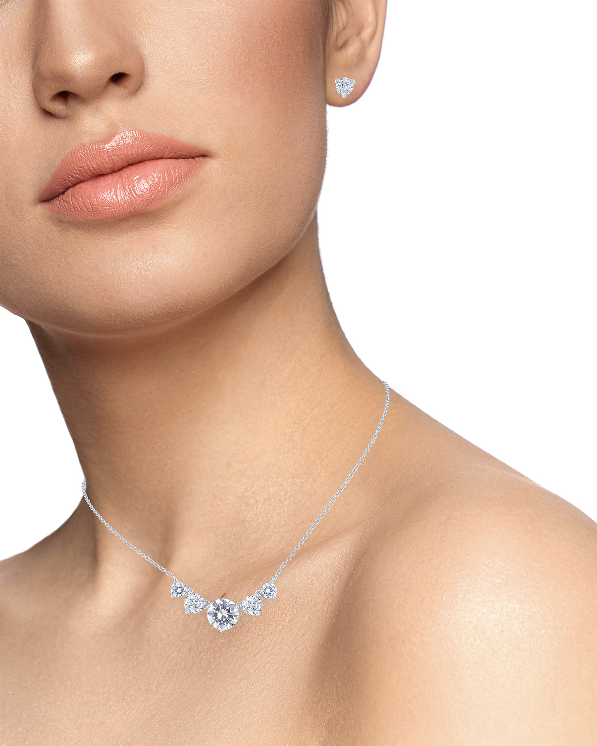 Multi Round Pendant with Matching Stud