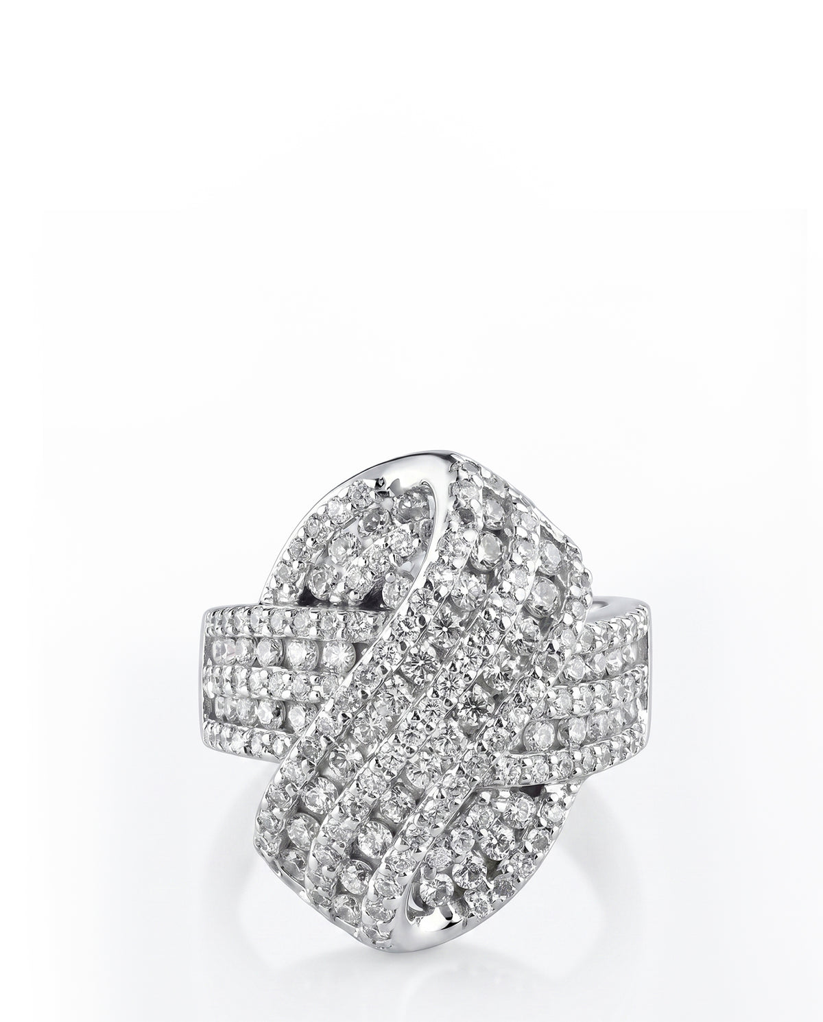 Pave CZ Bow Ring