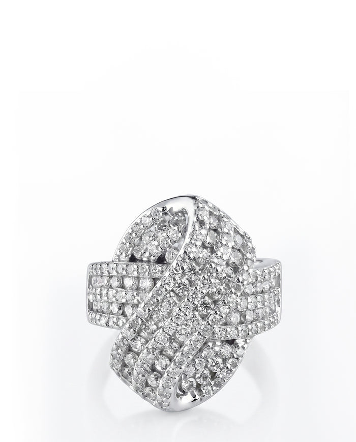 Pave CZ Bow Ring
