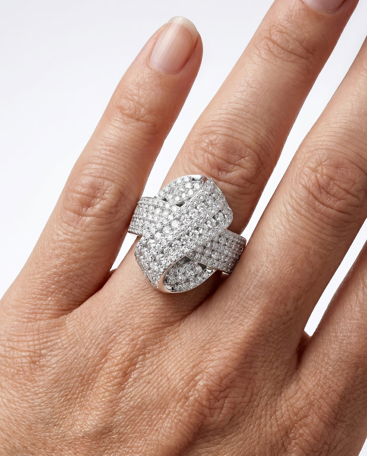 Pave CZ Bow Ring