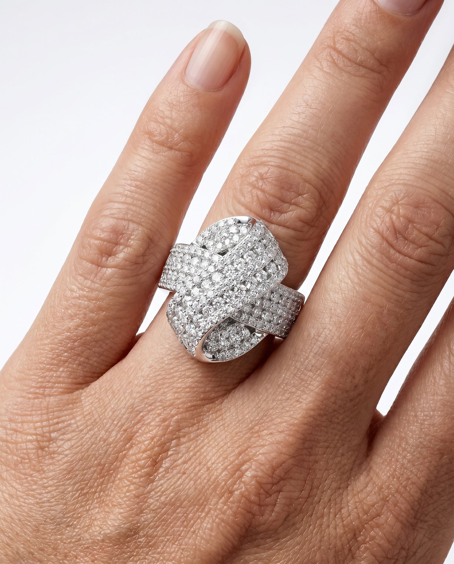 Pave CZ Bow Ring