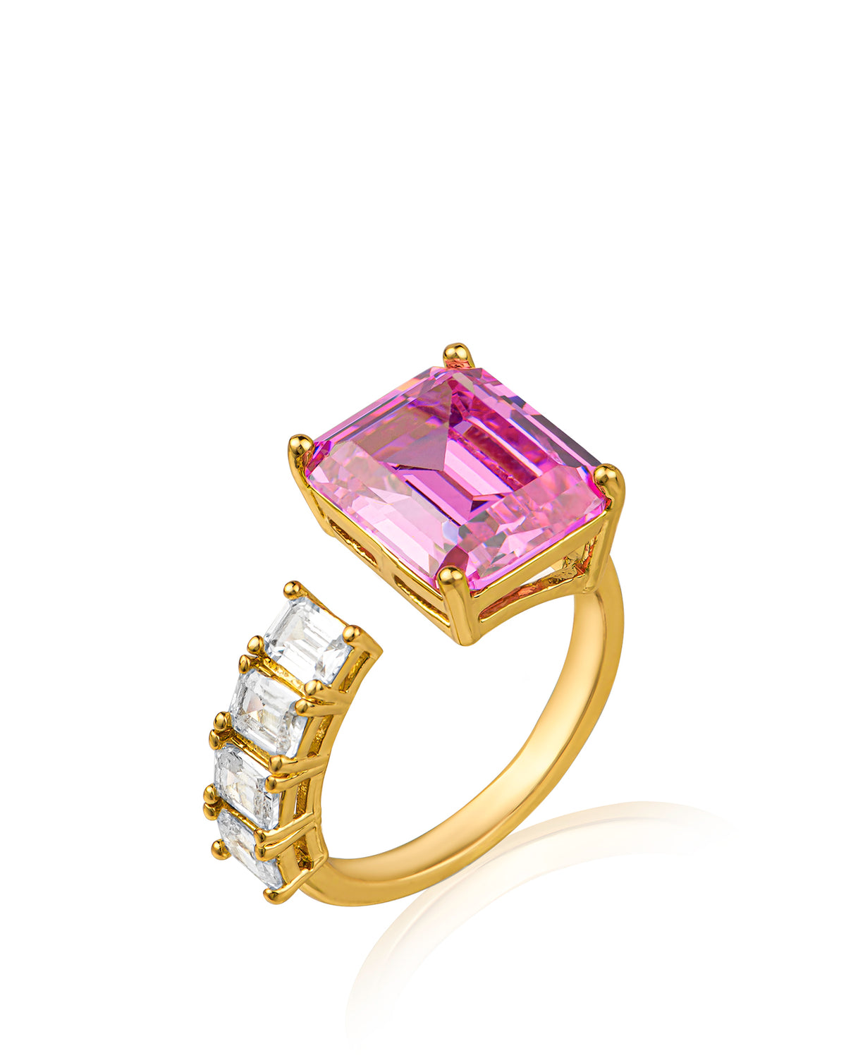 Emerald CZ Cocktail Ring