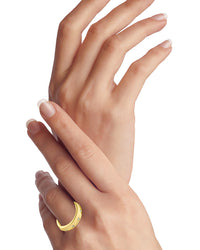 Round CZ Inlay Ring