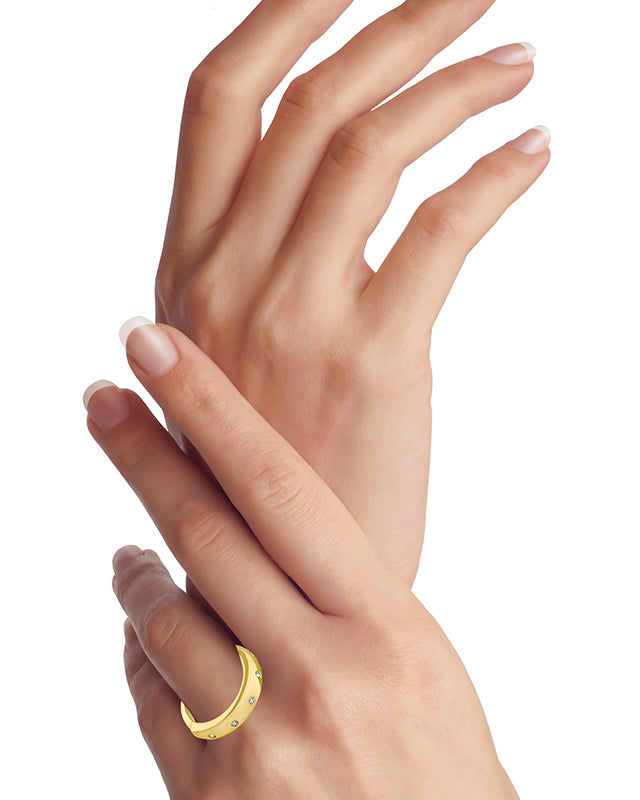 Round CZ Inlay Ring
