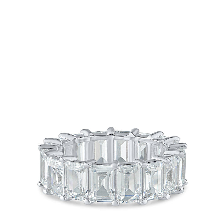 Emerald CZ Eternity Band