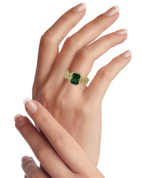 Emerald Chain Ring