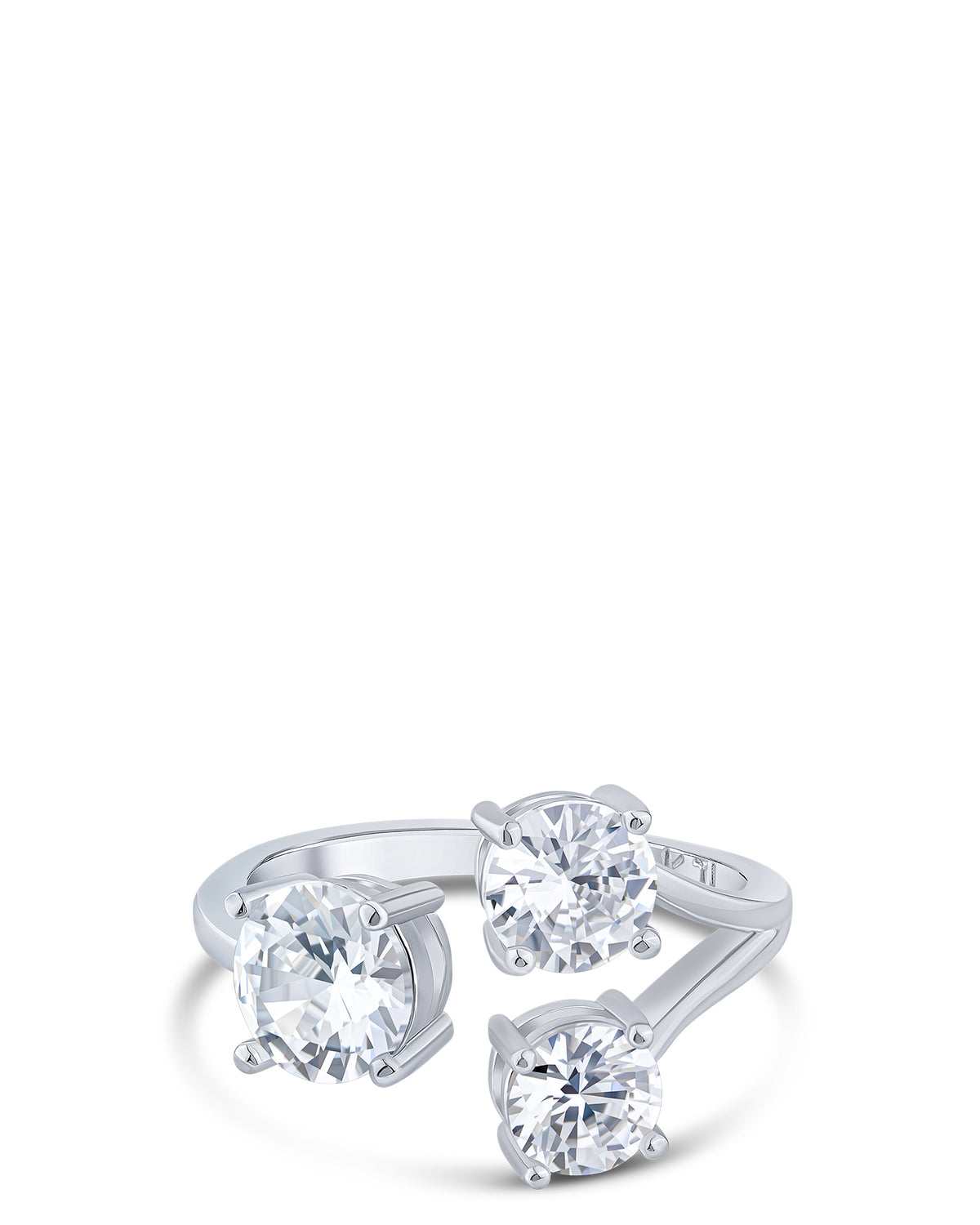 Triple Round CZ Ring