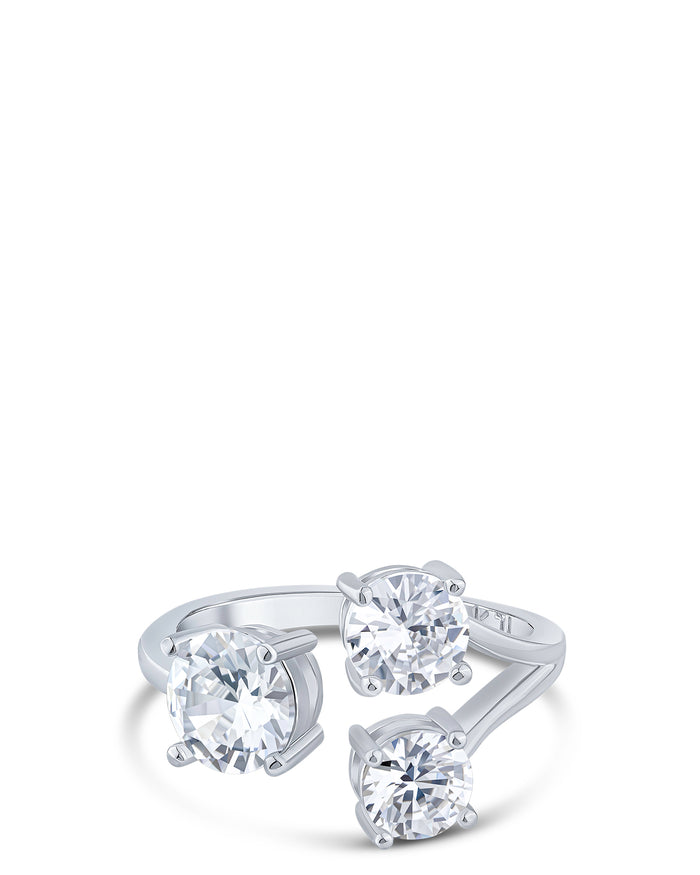 Triple Round CZ Ring