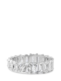 Oval and Emerald CZ Band