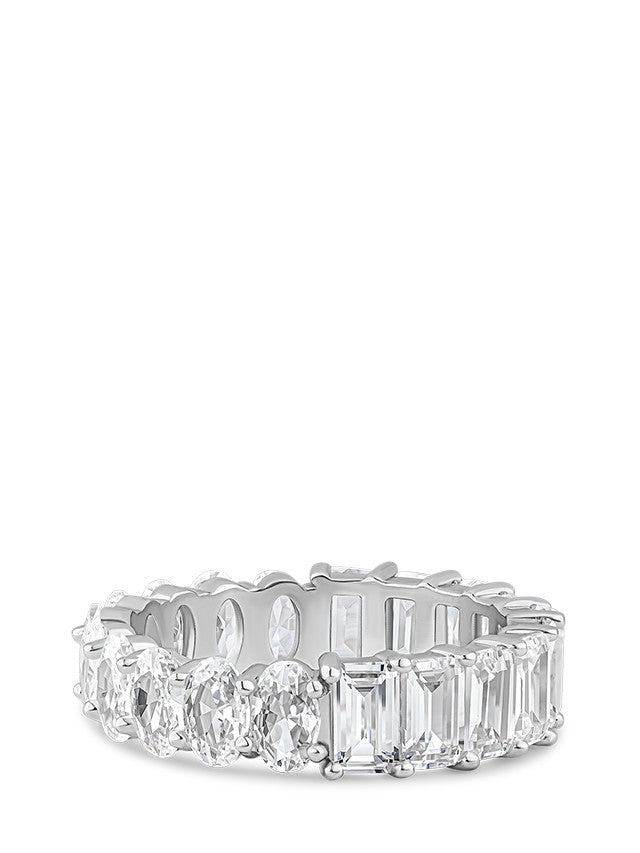 Oval and Emerald CZ Band