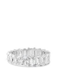 Oval and Emerald CZ Band