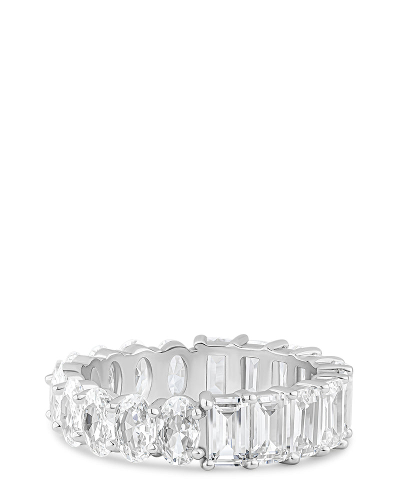 Oval and Emerald CZ Band