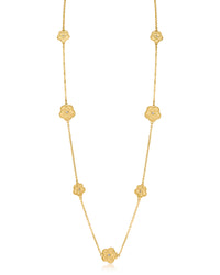 CZ Clover Station Necklace