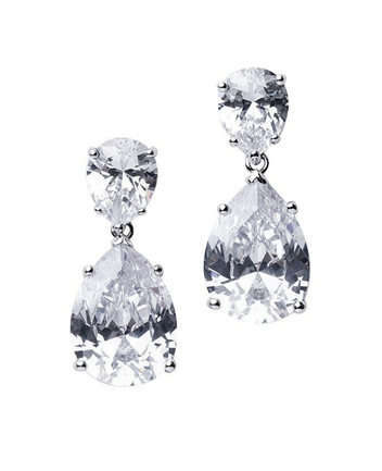 CZ by Kenneth Jay Lane - Multi Shape Emerald Earrings main image 0
