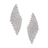 CZ Mesh Design Drop Earrings