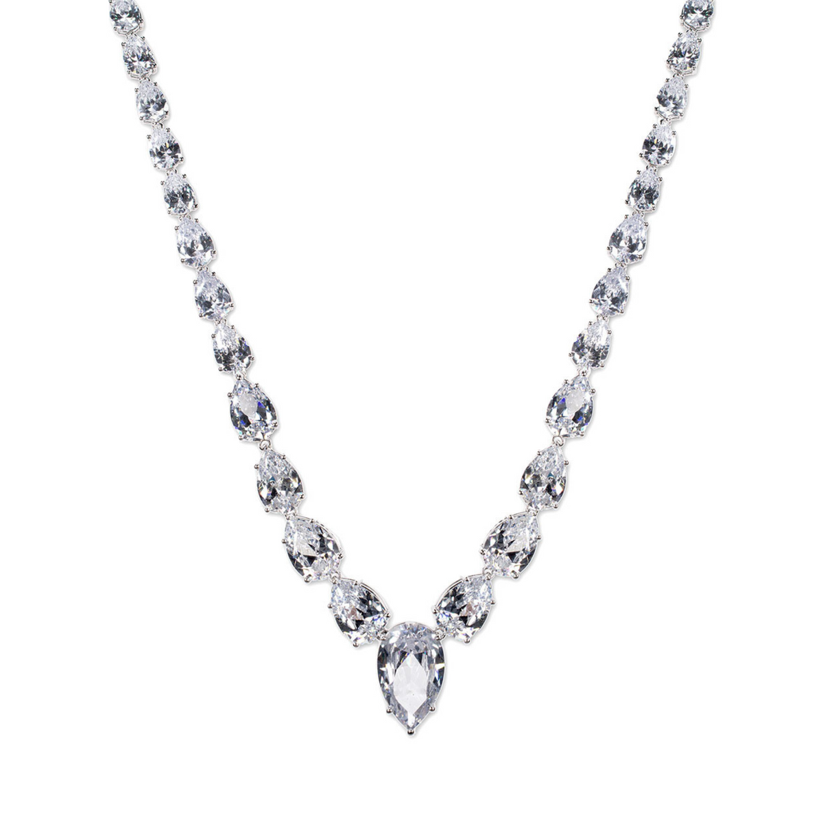 Pear CZ Necklace