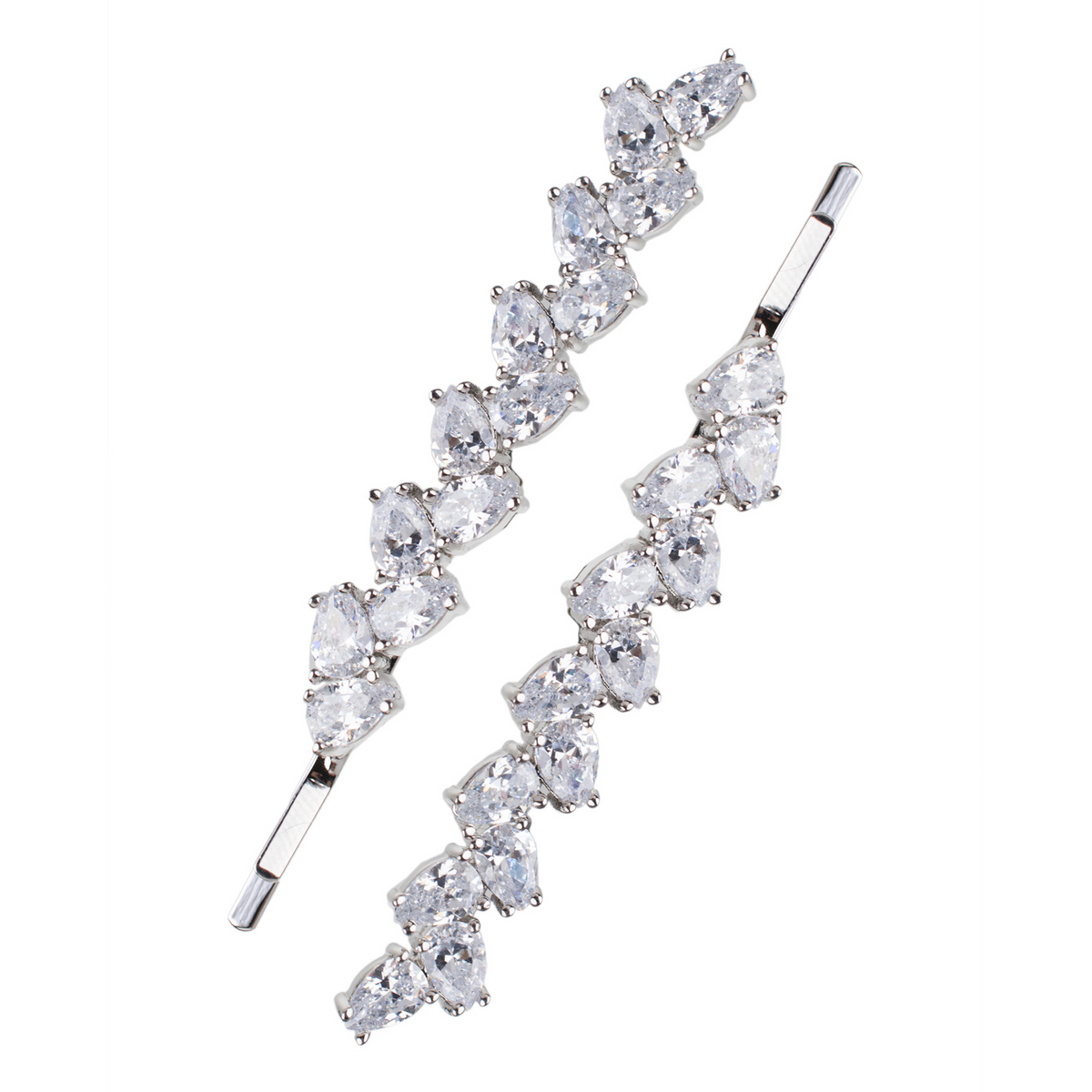 Pear CZ Hair Pin Set
