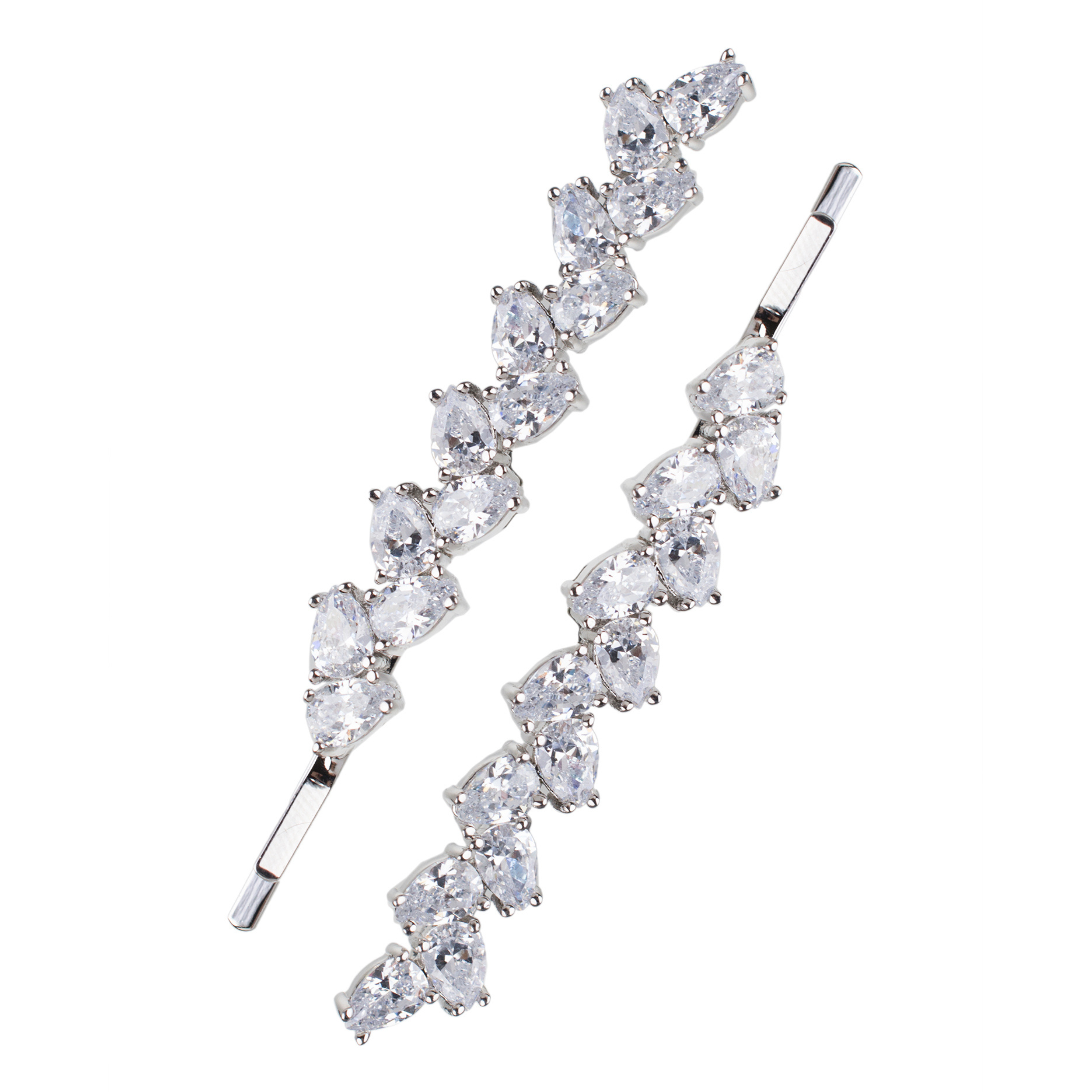 Pear CZ Hair Pin Set