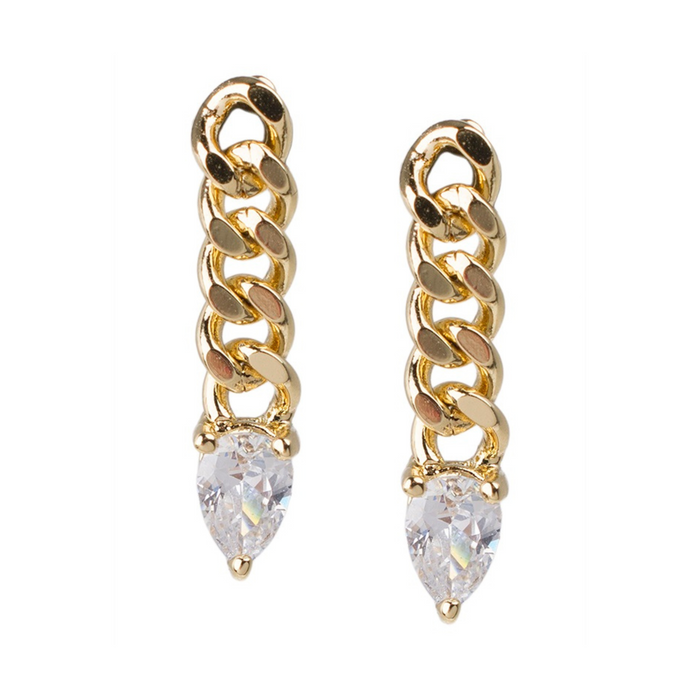 Short Dainty Curb Chain Earrings