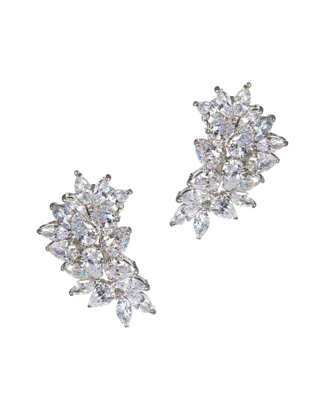 Pear and Marquise Cluster Earrings