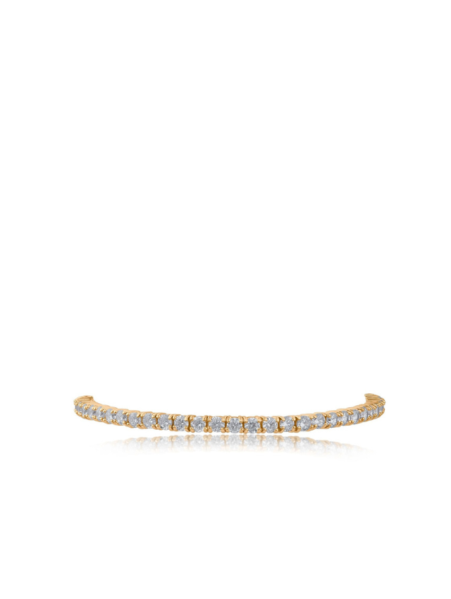 Delicate Yellow Gold Plated Tennis Bracelet