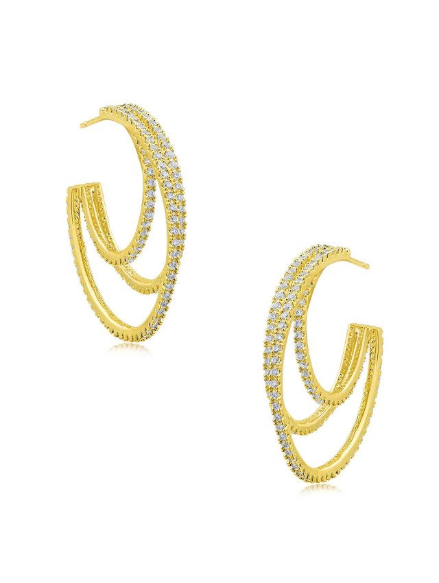 Triple Hoop Earrings