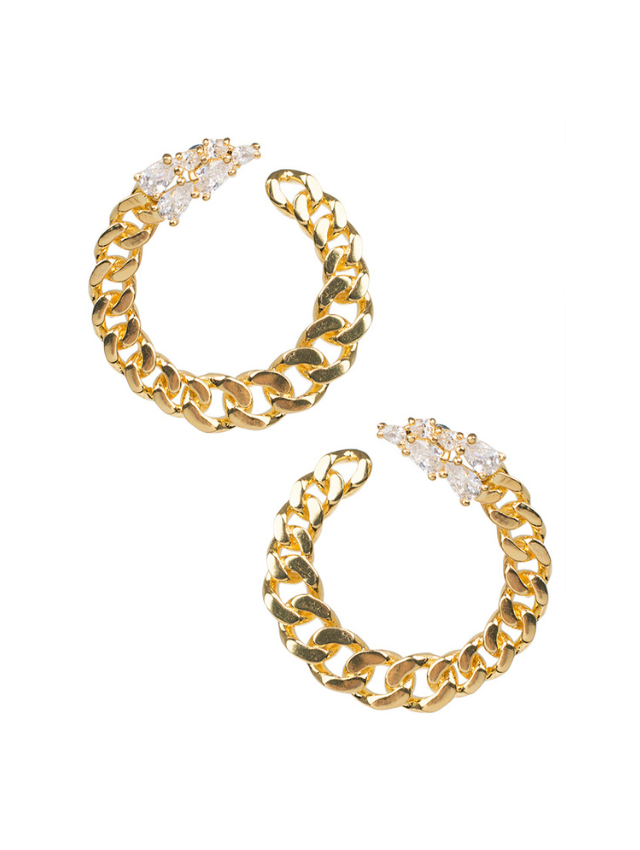 Chain Half Hoop Earrings