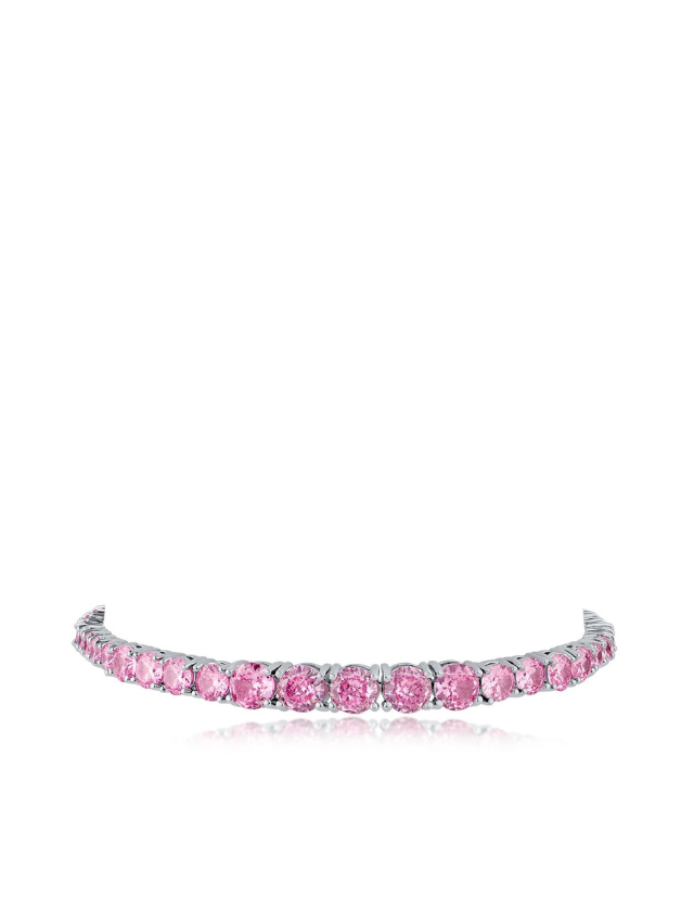 Pink CZ Graduated Tennis Bracelet