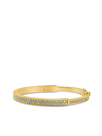 Pave CZ Hinged Bangle