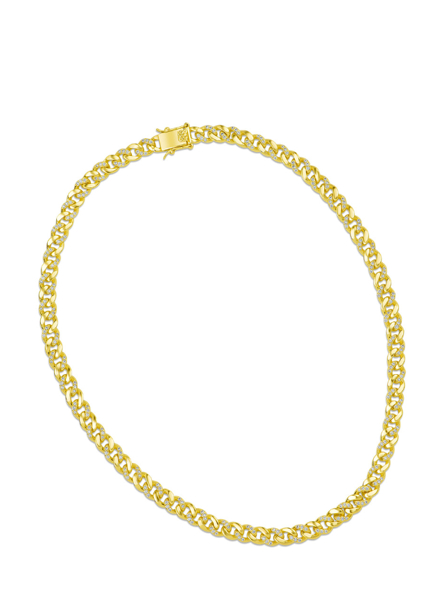 Pave CZ Chain Necklace