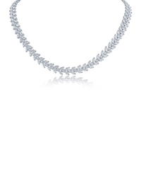 Marquise and Round CZ Necklace