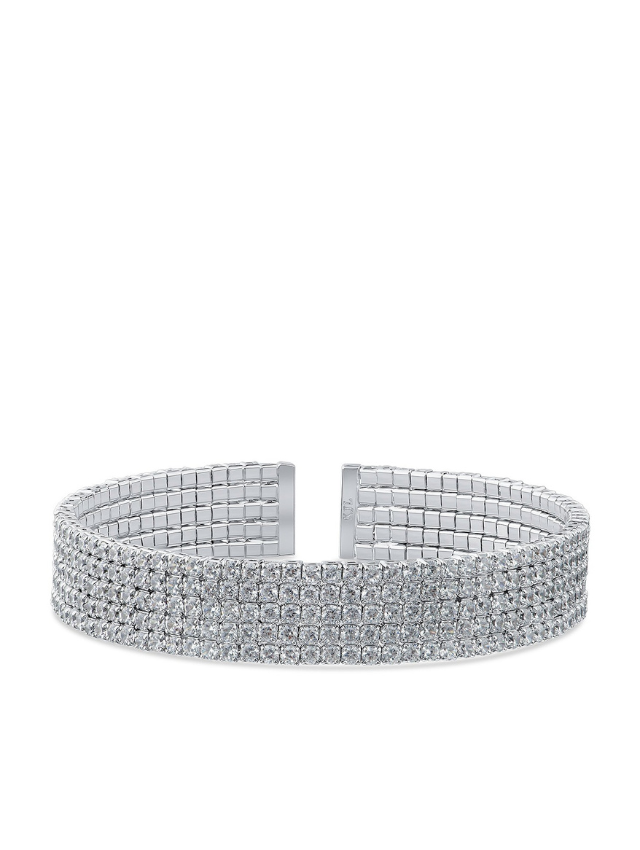 Pave CZ Multi Row Bracelet