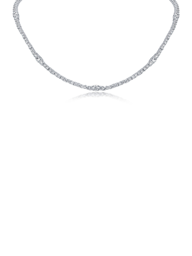 Graduated Round CZ Necklace