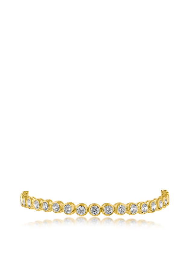 Round Bezel Set CZ Bracelet