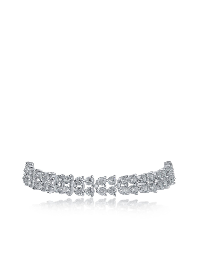 Round Double Row CZ Bracelet