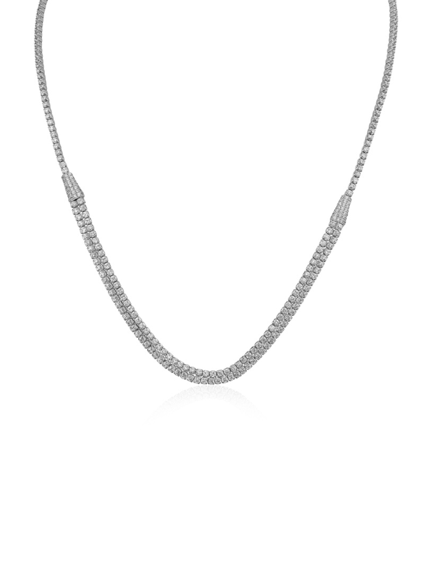 CZ Double Stranded Necklace