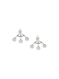 Round CZ Front to Back Earrings