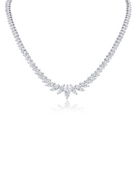 Graduated Marquis CZ Necklace