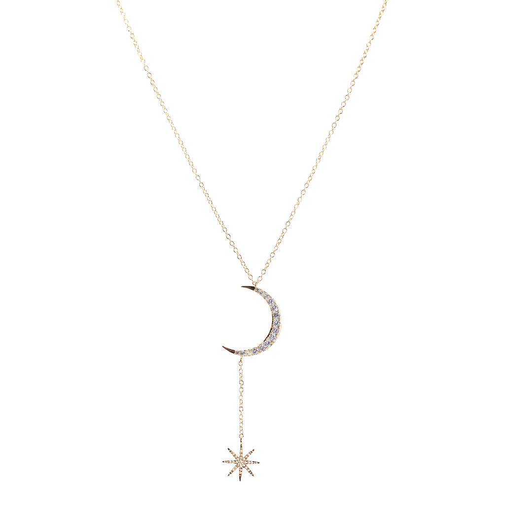 Celestial Moon and Star Necklace