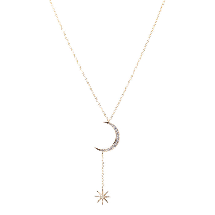 Celestial Moon and Star Necklace