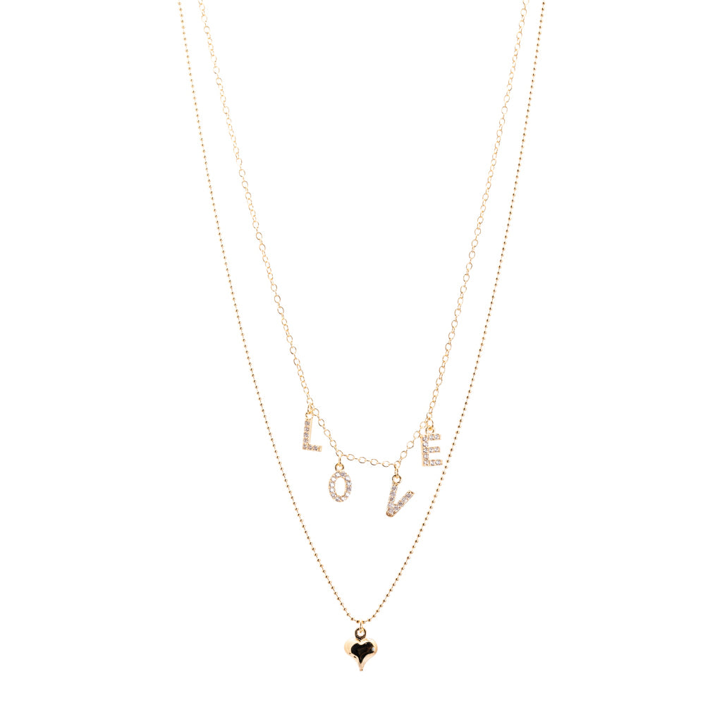 Double Row "LOVE" Necklace