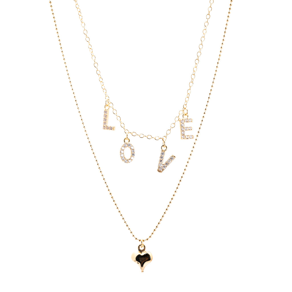 Double Row "LOVE" Necklace