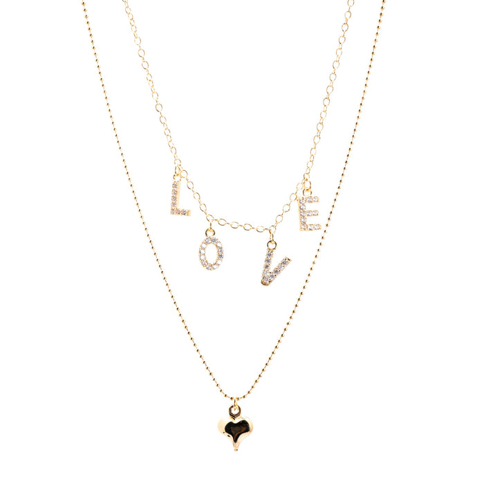 Double Row "LOVE" Necklace